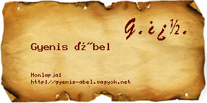 Gyenis Ábel névjegykártya