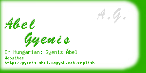 abel gyenis business card