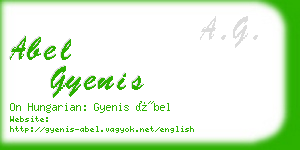 abel gyenis business card